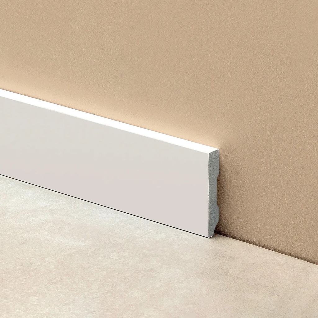 EPS ZOCALO PLANO 100MM X 2,44M BLANCO MATE