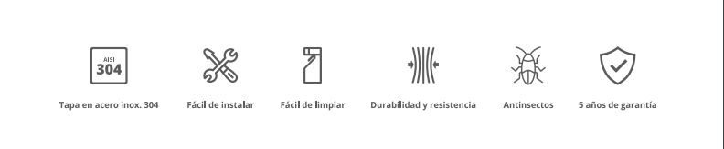 DESAGUE CUADRADO AISI304 SERIE 2EN1 - 15x15 cm