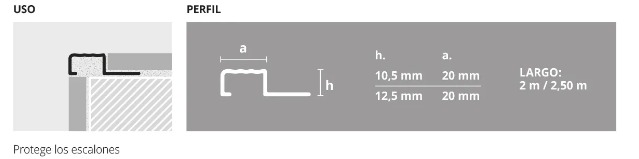 Protector Escalón Grada 1993 Aluminio 10,5 Mm Atrim