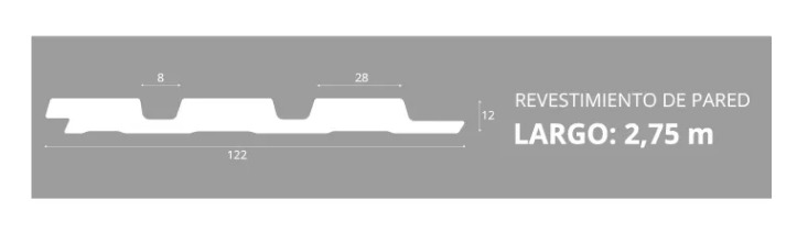 7500E EPSILON REVEST DE PARED SLIM 122 x 12mm x 2,75m BLANCO MATE
