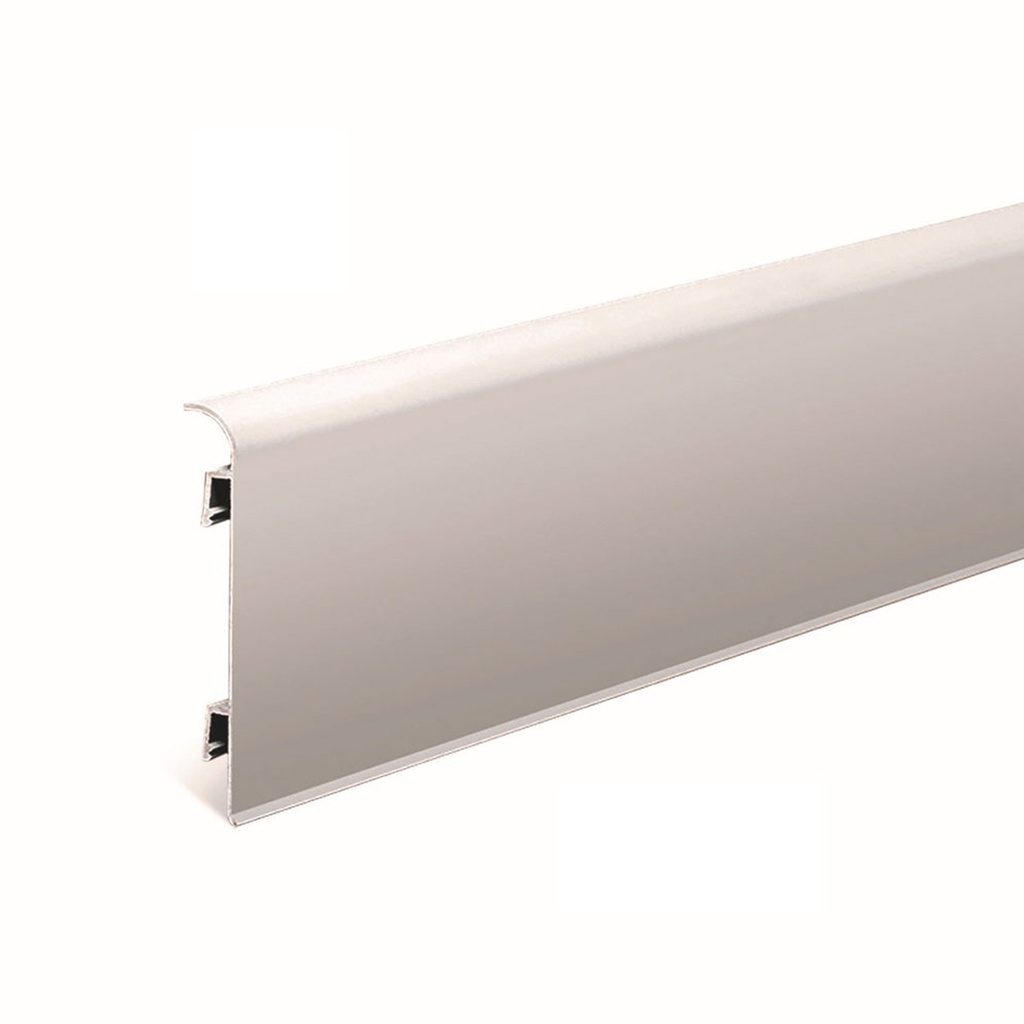 ALUMINIO ZOCALO APOLO 70x10mmx2,5m CROMO MATE