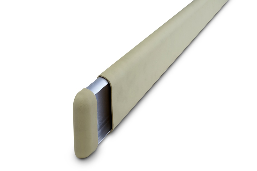 PVC FRENTE GUARDACAMILLA 150mm x 2,5m BEIGE
