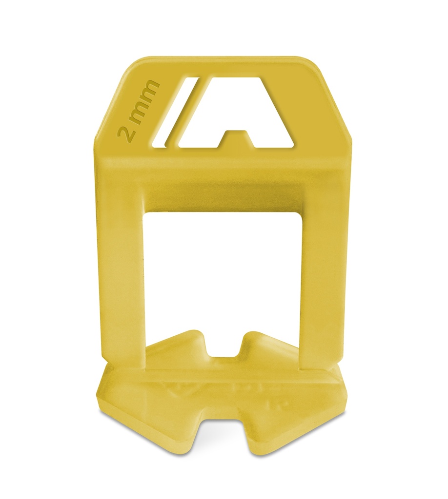 NIVELATOP CLIP AUTONIVELANTE TRADICIONAL 2,0 mm  AMARILLO - PAQ x 150 PCS
