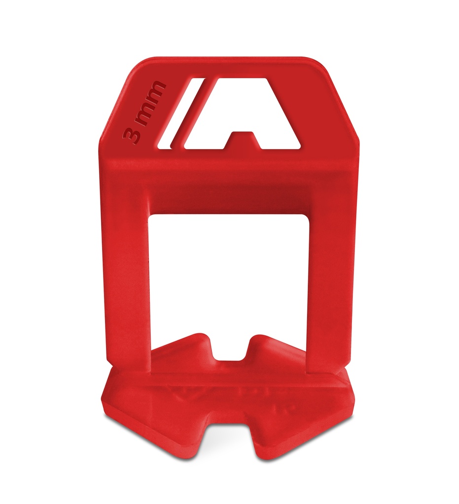 NIVELATOP CLIP AUTONIVELANTE TRADICIONAL 3,0 mm ROJO - PAQ x 150 PCS