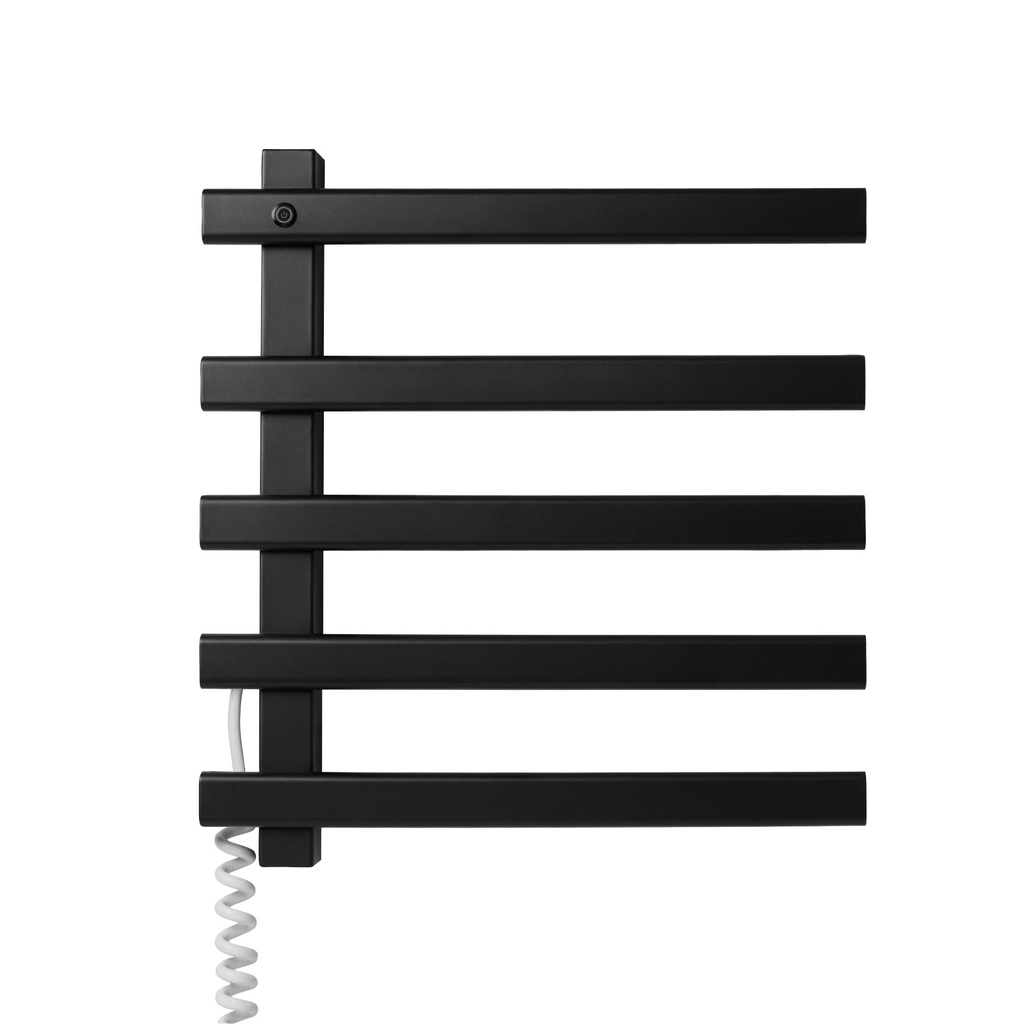 TOALLERO ELÉCTRICO JET 530mm x 480mm x 50mm ACERO NEGRO MATE