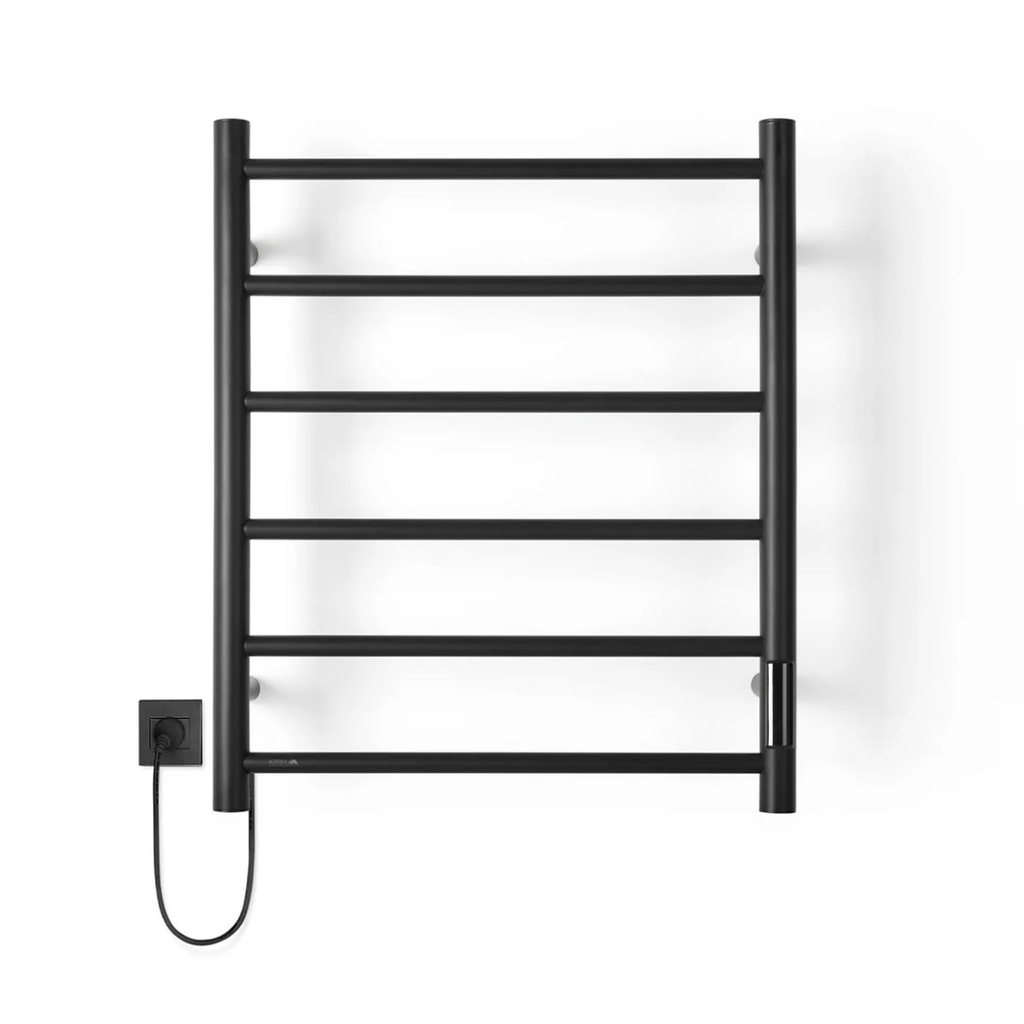 Toallero Eléctrico Coco Flow Negro Mate 50 cm x 60 cm x 12 cm